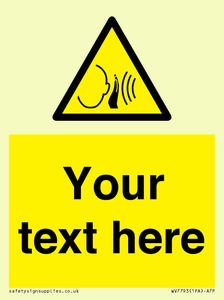 Custom warning sudden loud noise